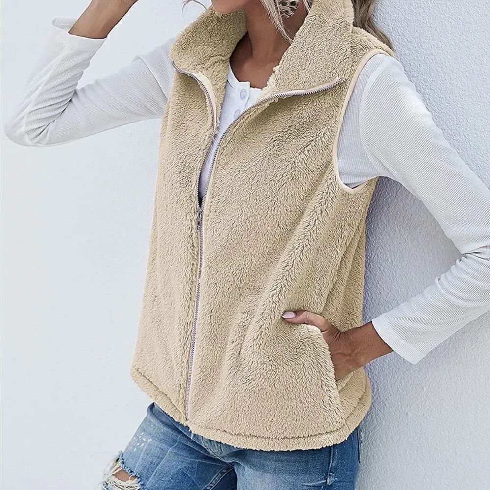 Tan Sherpa Vest